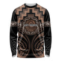 Aotearoa Kati Mamoe Personalised Long Sleeve Shirt Maori Iwi Poutama Puhoro Tattoo