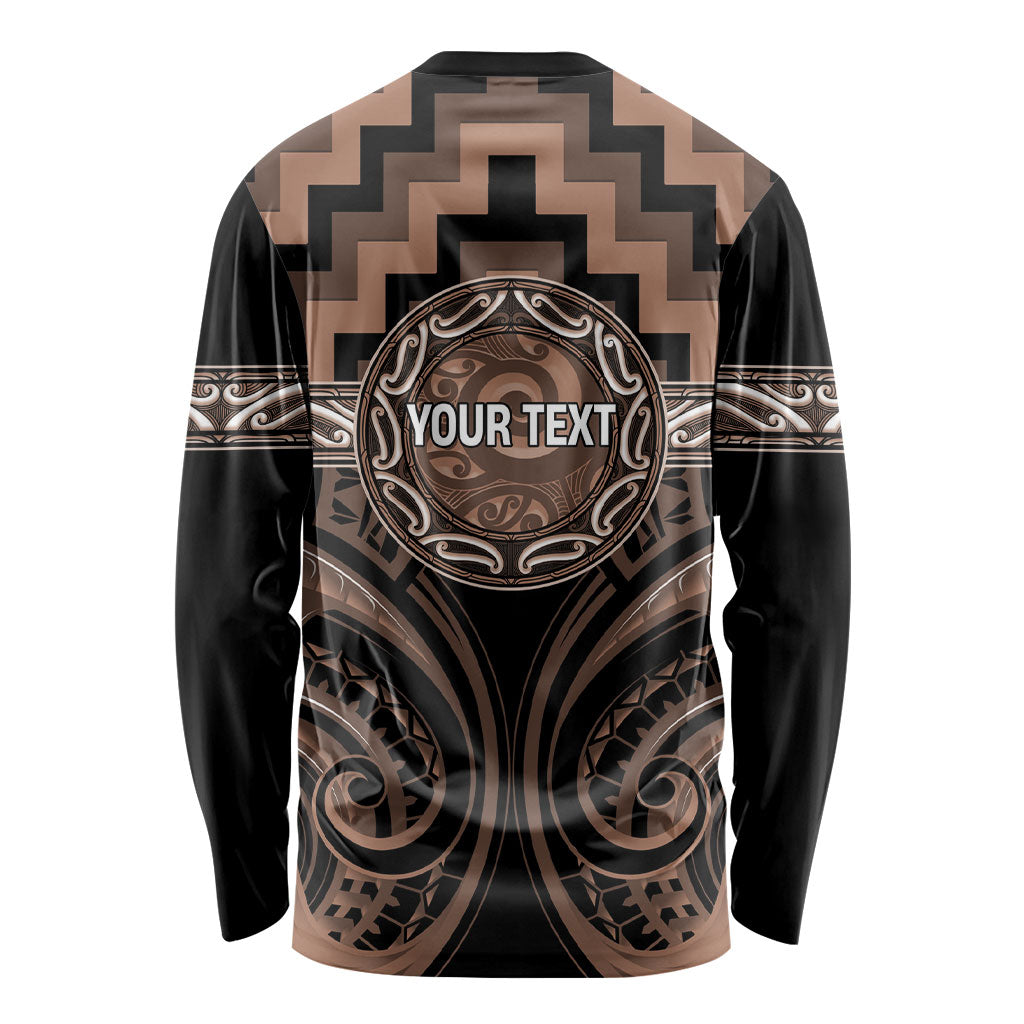 Aotearoa Kati Mamoe Personalised Long Sleeve Shirt Maori Iwi Poutama Puhoro Tattoo