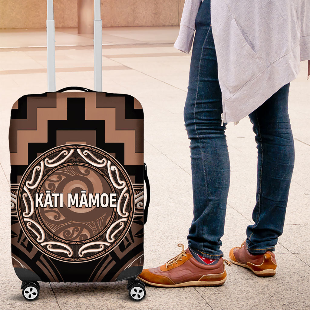 Aotearoa Kati Mamoe Luggage Cover Maori Iwi Poutama Puhoro Tattoo