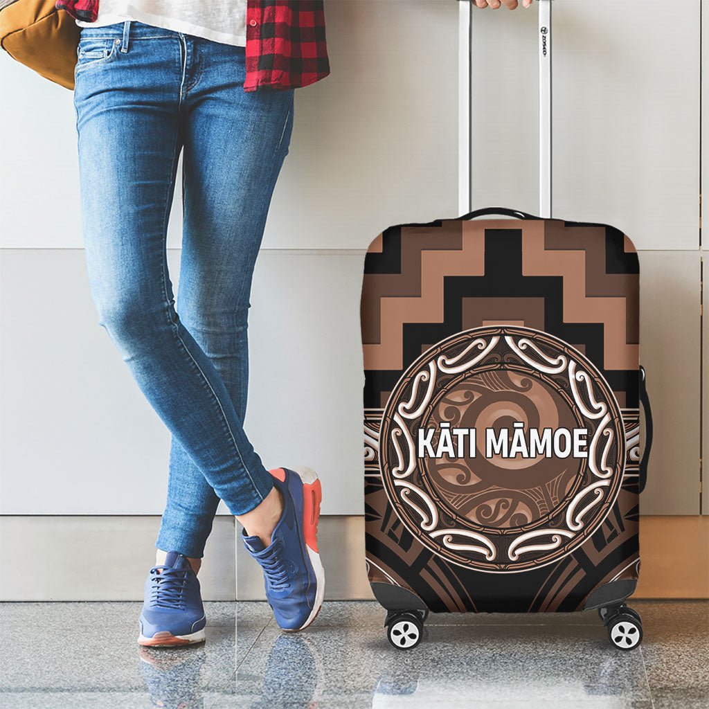 Aotearoa Kati Mamoe Luggage Cover Maori Iwi Poutama Puhoro Tattoo
