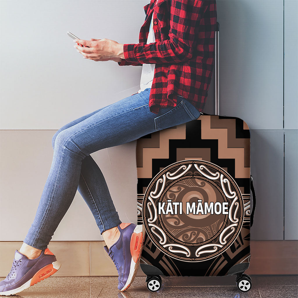 Aotearoa Kati Mamoe Luggage Cover Maori Iwi Poutama Puhoro Tattoo