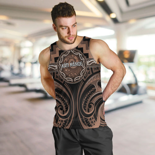 Aotearoa Kati Mamoe Personalised Men Tank Top Maori Iwi Poutama Puhoro Tattoo