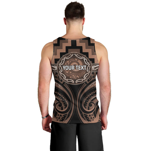 Aotearoa Kati Mamoe Personalised Men Tank Top Maori Iwi Poutama Puhoro Tattoo