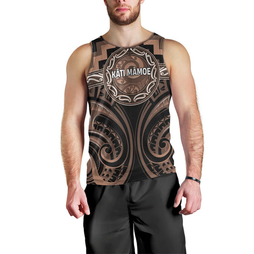 Aotearoa Kati Mamoe Personalised Men Tank Top Maori Iwi Poutama Puhoro Tattoo