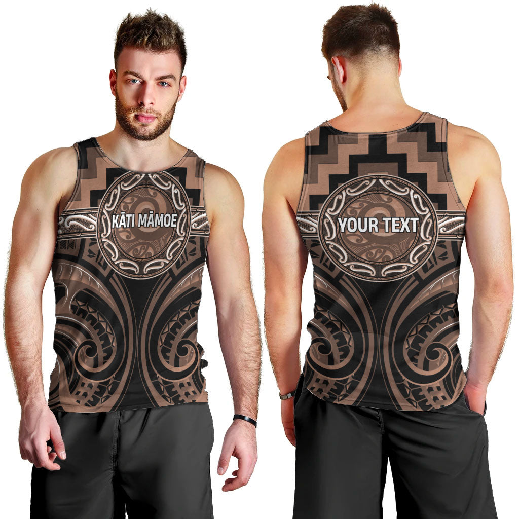 Aotearoa Kati Mamoe Personalised Men Tank Top Maori Iwi Poutama Puhoro Tattoo