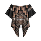 Aotearoa Kati Mamoe Personalised Off Shoulder Wrap Waist Top Maori Iwi Poutama Puhoro Tattoo