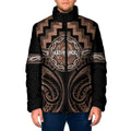 Aotearoa Kati Mamoe Personalised Padded Jacket Maori Iwi Poutama Puhoro Tattoo