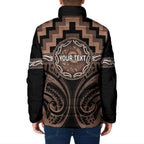 Aotearoa Kati Mamoe Personalised Padded Jacket Maori Iwi Poutama Puhoro Tattoo