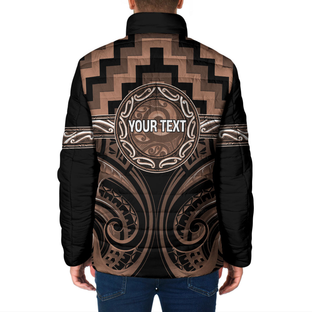 Aotearoa Kati Mamoe Personalised Padded Jacket Maori Iwi Poutama Puhoro Tattoo