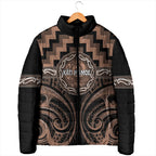 Aotearoa Kati Mamoe Personalised Padded Jacket Maori Iwi Poutama Puhoro Tattoo