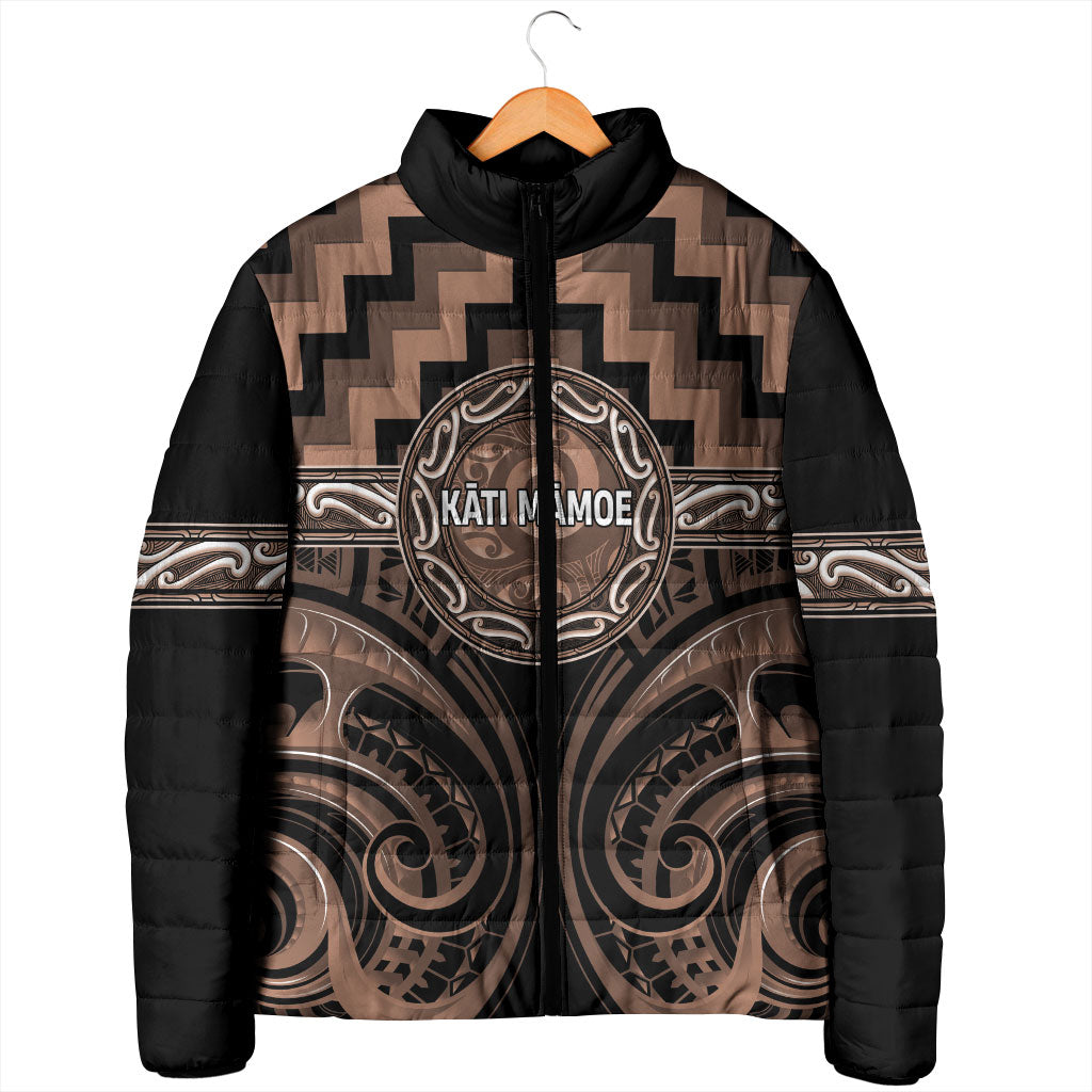 Aotearoa Kati Mamoe Personalised Padded Jacket Maori Iwi Poutama Puhoro Tattoo