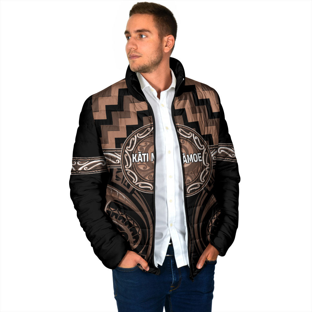 Aotearoa Kati Mamoe Personalised Padded Jacket Maori Iwi Poutama Puhoro Tattoo