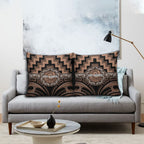 Aotearoa Kati Mamoe Pillow Cover Maori Iwi Poutama Puhoro Tattoo