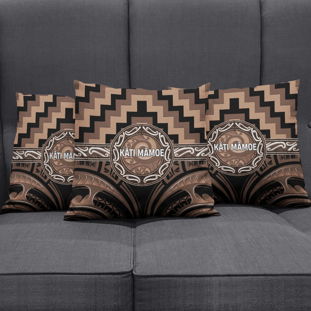Aotearoa Kati Mamoe Pillow Cover Maori Iwi Poutama Puhoro Tattoo