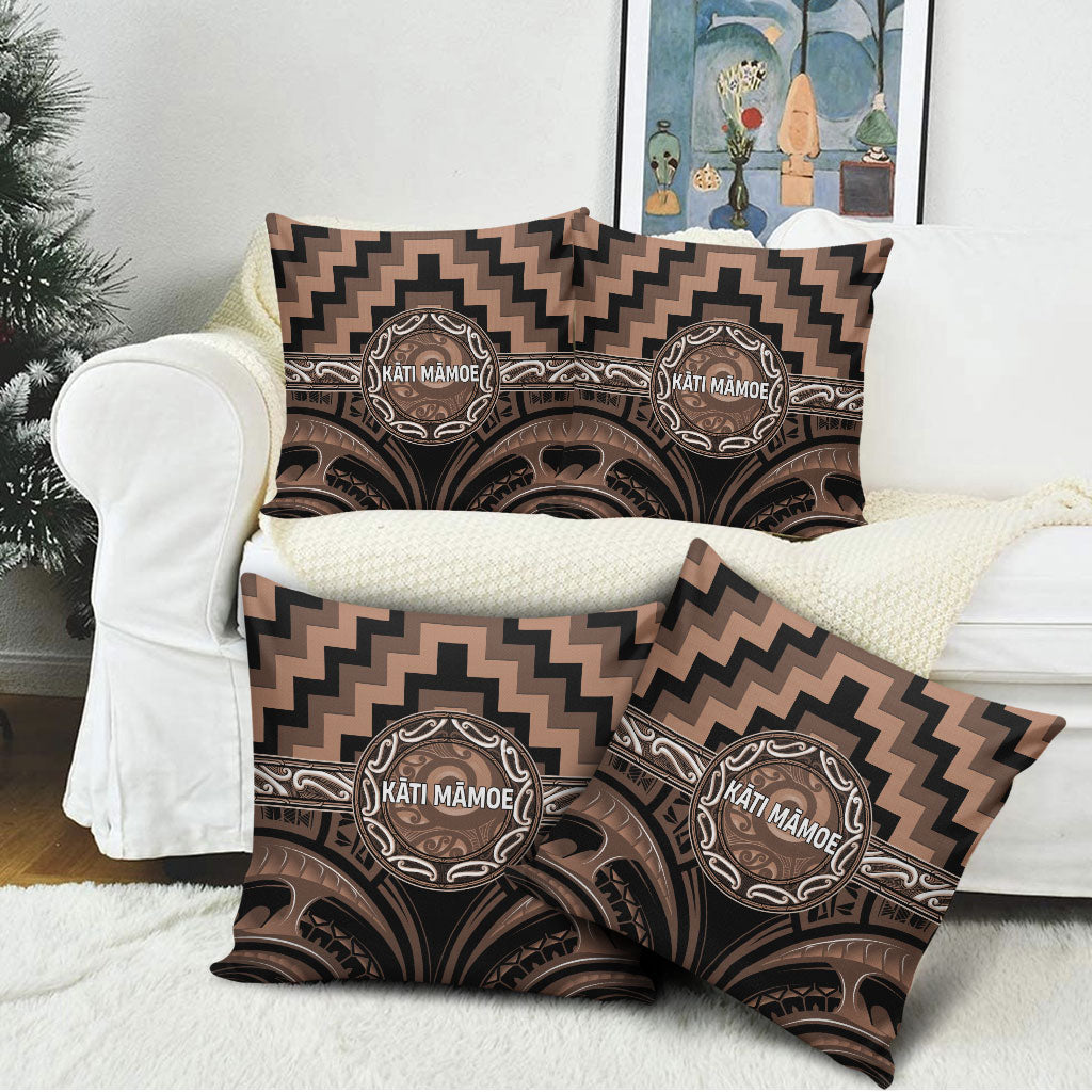 Aotearoa Kati Mamoe Pillow Cover Maori Iwi Poutama Puhoro Tattoo