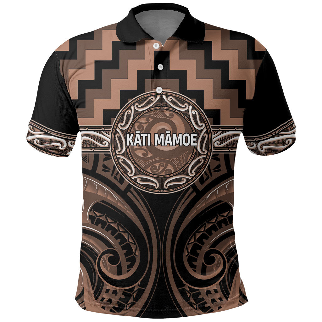 Aotearoa Kati Mamoe Personalised Polo Shirt Maori Iwi Poutama Puhoro Tattoo
