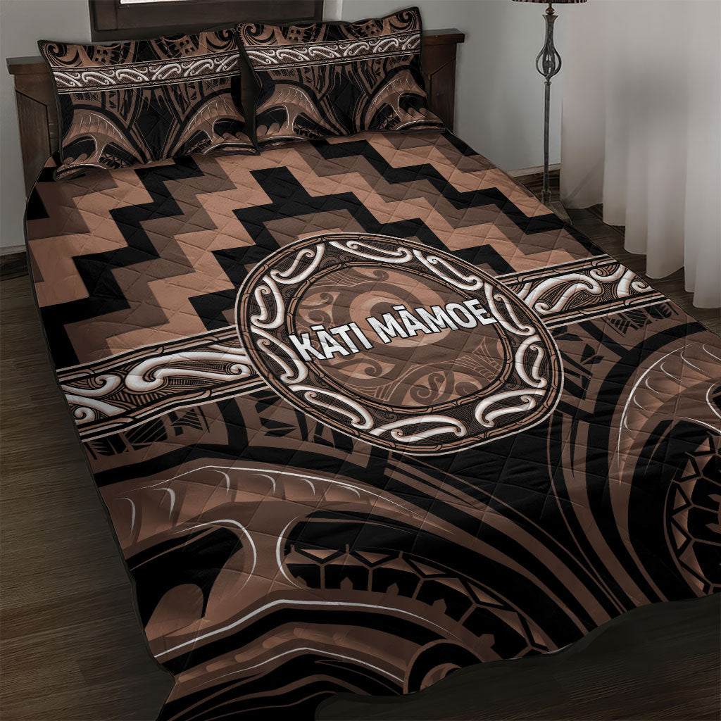 Aotearoa Kati Mamoe Quilt Bed Set Maori Iwi Poutama Puhoro Tattoo