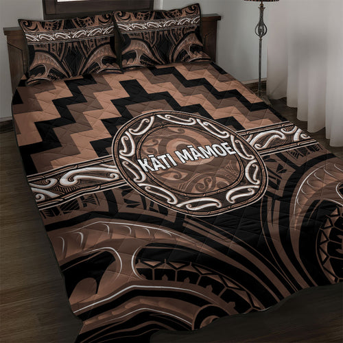 Aotearoa Kati Mamoe Quilt Bed Set Maori Iwi Poutama Puhoro Tattoo