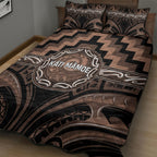 Aotearoa Kati Mamoe Quilt Bed Set Maori Iwi Poutama Puhoro Tattoo