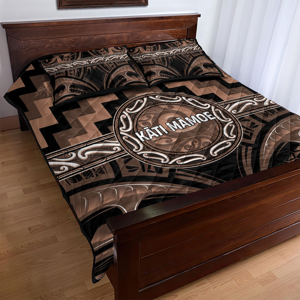Aotearoa Kati Mamoe Quilt Bed Set Maori Iwi Poutama Puhoro Tattoo