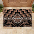 Aotearoa Kati Mamoe Rubber Doormat Maori Iwi Poutama Puhoro Tattoo