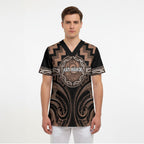 Aotearoa Kati Mamoe Personalised Scrub Top Maori Iwi Poutama Puhoro Tattoo