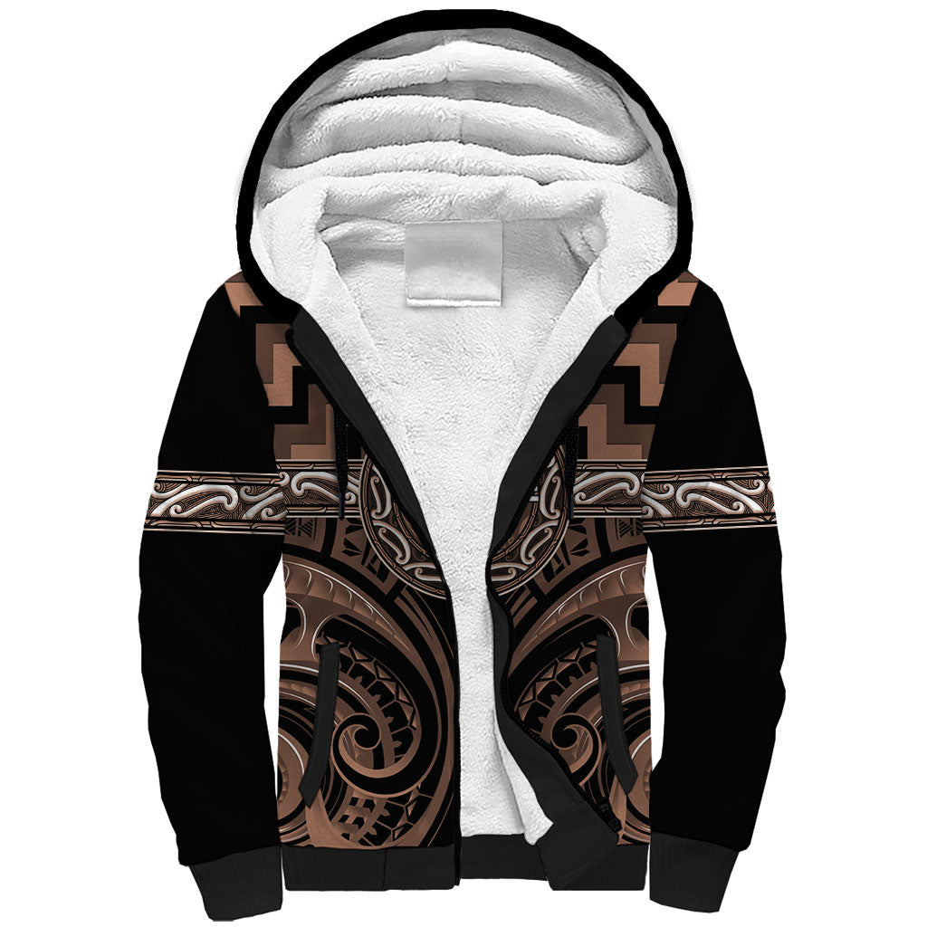 Aotearoa Kati Mamoe Personalised Sherpa Hoodie Maori Iwi Poutama Puhoro Tattoo