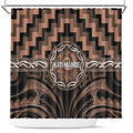 Aotearoa Kati Mamoe Shower Curtain Maori Iwi Poutama Puhoro Tattoo