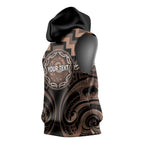 Aotearoa Kati Mamoe Personalised Sleeveless Hoodie Maori Iwi Poutama Puhoro Tattoo