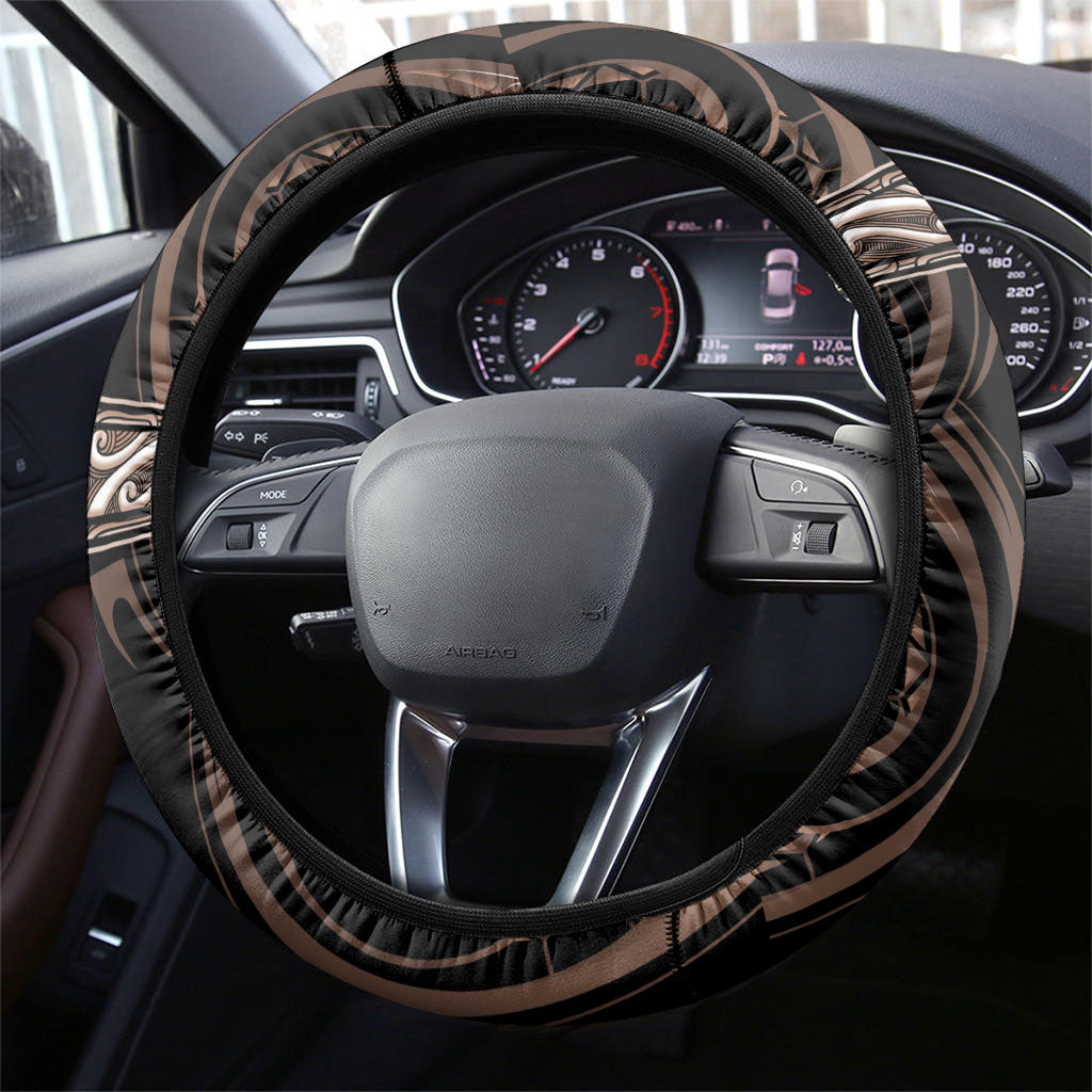 Aotearoa Kati Mamoe Steering Wheel Cover Maori Iwi Poutama Puhoro Tattoo