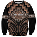 Aotearoa Kati Mamoe Personalised Sweatshirt Maori Iwi Poutama Puhoro Tattoo