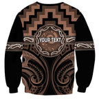 Aotearoa Kati Mamoe Personalised Sweatshirt Maori Iwi Poutama Puhoro Tattoo