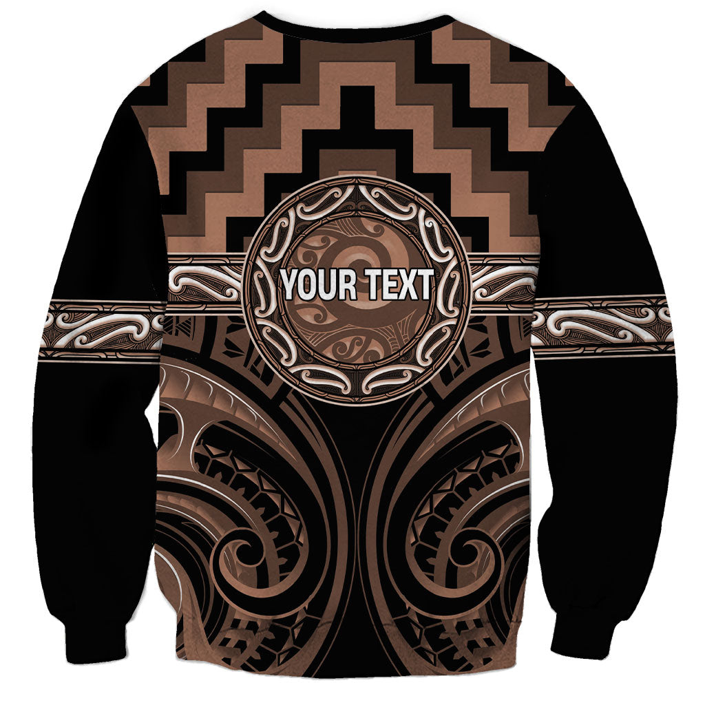 Aotearoa Kati Mamoe Personalised Sweatshirt Maori Iwi Poutama Puhoro Tattoo