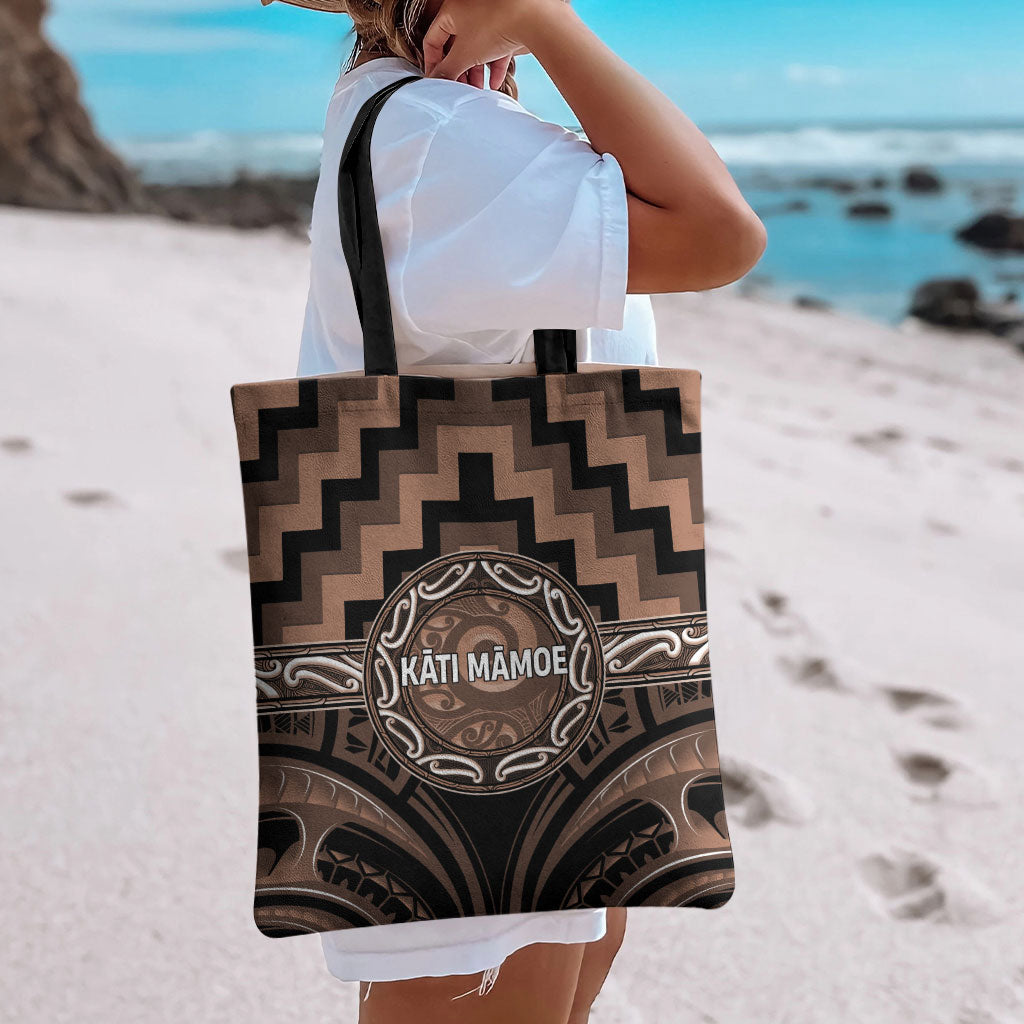 Aotearoa Kati Mamoe Tote Bag Maori Iwi Poutama Puhoro Tattoo