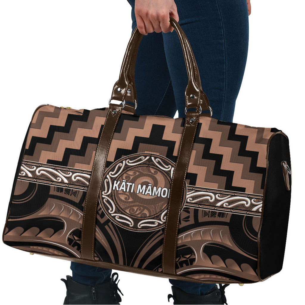 Aotearoa Kati Mamoe Travel Bag Maori Iwi Poutama Puhoro Tattoo