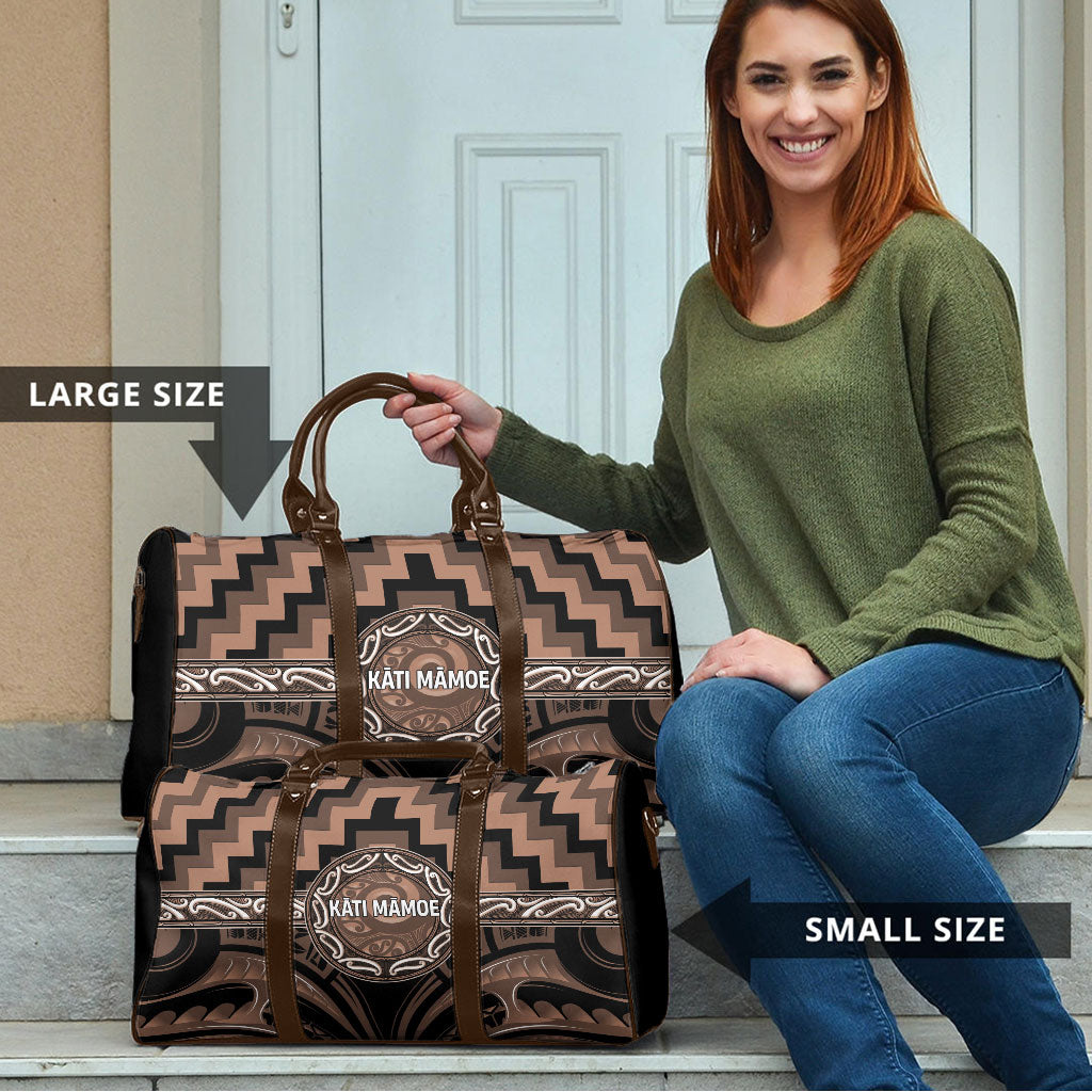 Aotearoa Kati Mamoe Travel Bag Maori Iwi Poutama Puhoro Tattoo