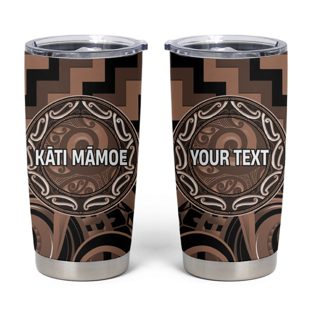 Aotearoa Kati Mamoe Personalised Tumbler Cup Maori Iwi Poutama Puhoro Tattoo