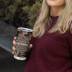 Aotearoa Kati Mamoe Personalised Tumbler Cup Maori Iwi Poutama Puhoro Tattoo