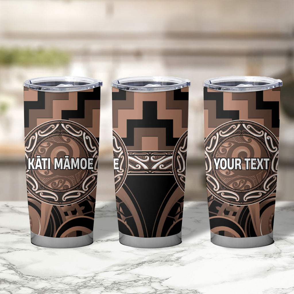 Aotearoa Kati Mamoe Personalised Tumbler Cup Maori Iwi Poutama Puhoro Tattoo