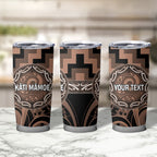 Aotearoa Kati Mamoe Personalised Tumbler Cup Maori Iwi Poutama Puhoro Tattoo