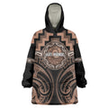 Aotearoa Kati Mamoe Personalised Wearable Blanket Hoodie Maori Iwi Poutama Puhoro Tattoo