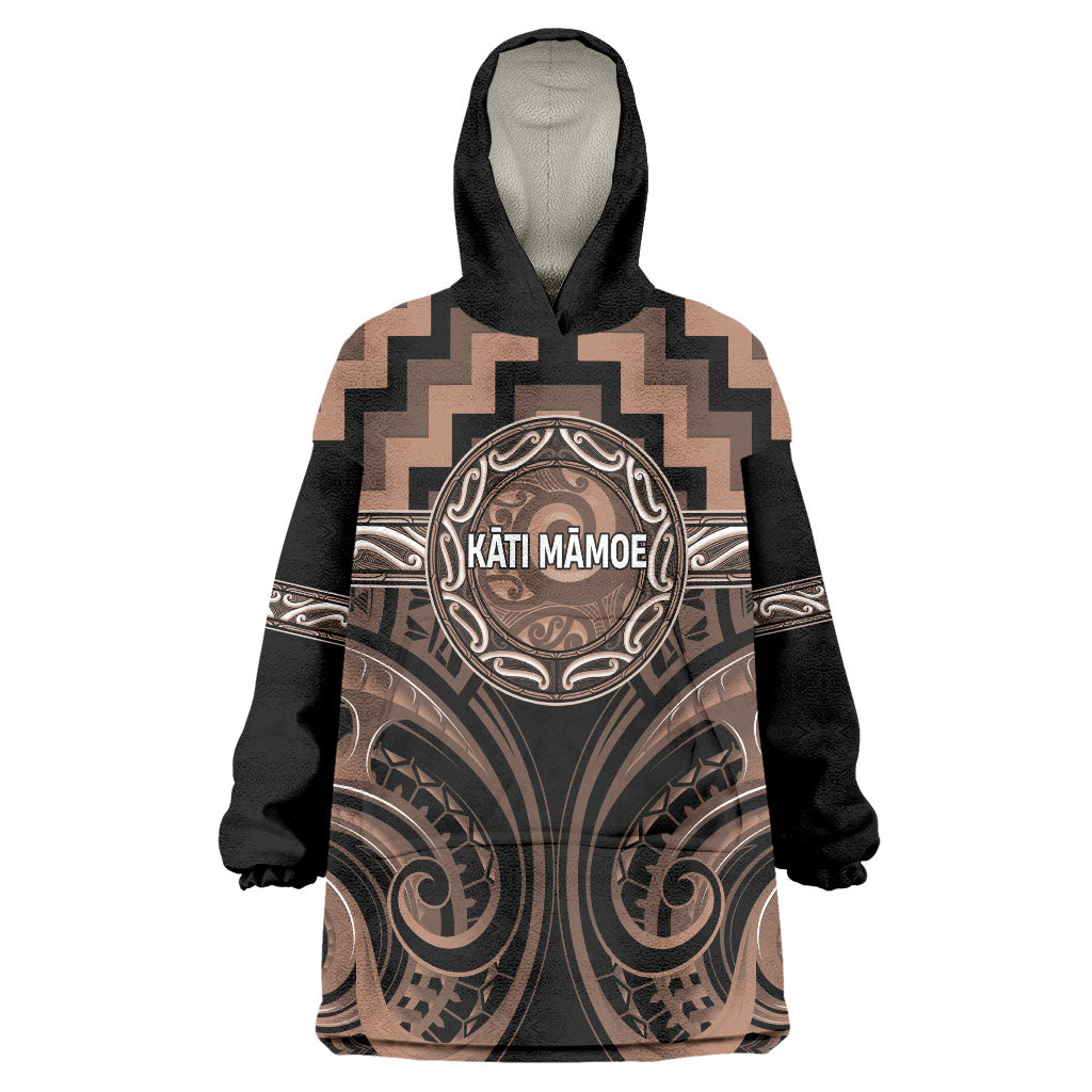 Aotearoa Kati Mamoe Personalised Wearable Blanket Hoodie Maori Iwi Poutama Puhoro Tattoo