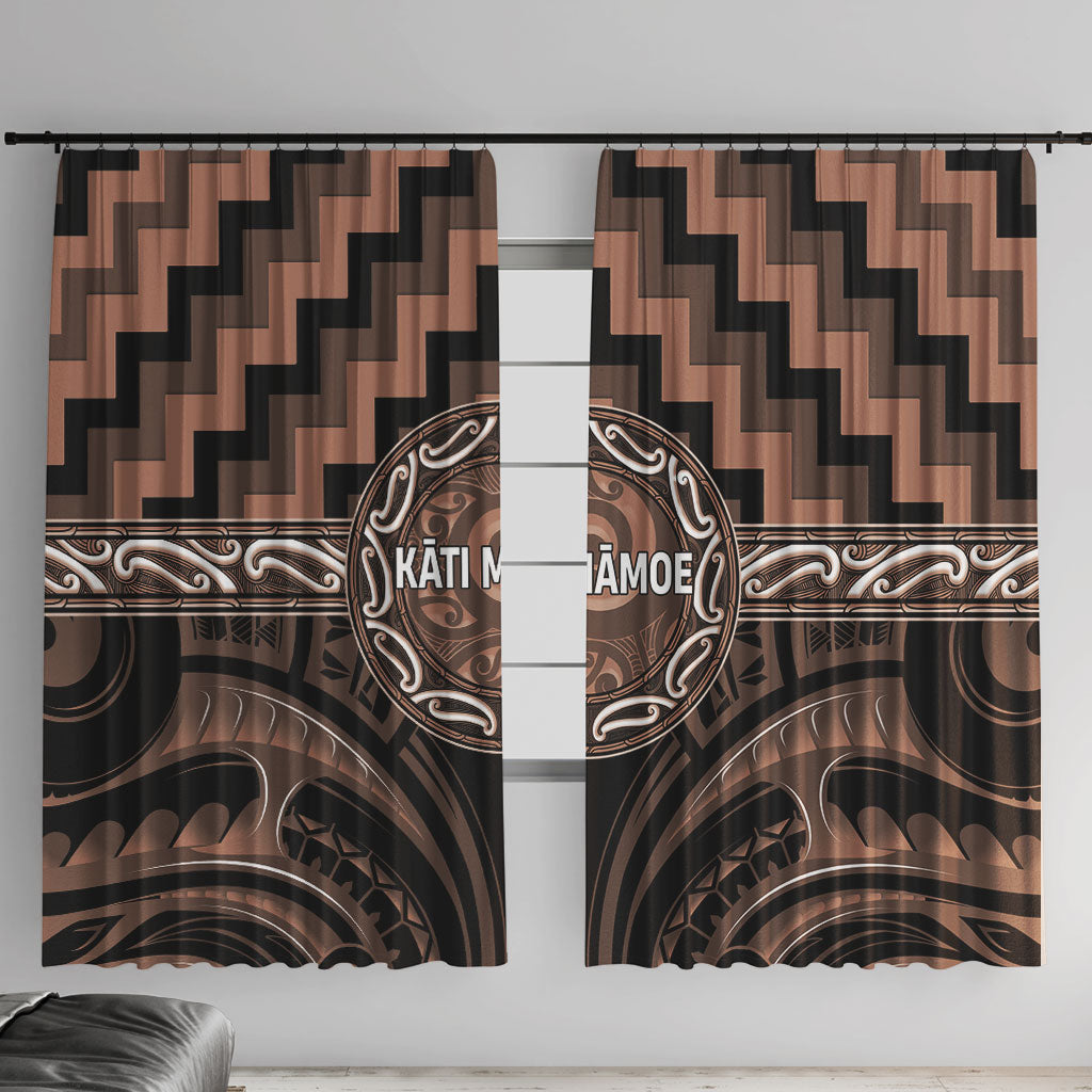 Aotearoa Kati Mamoe Window Curtain Maori Iwi Poutama Puhoro Tattoo