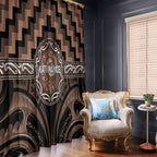 Aotearoa Kati Mamoe Window Curtain Maori Iwi Poutama Puhoro Tattoo