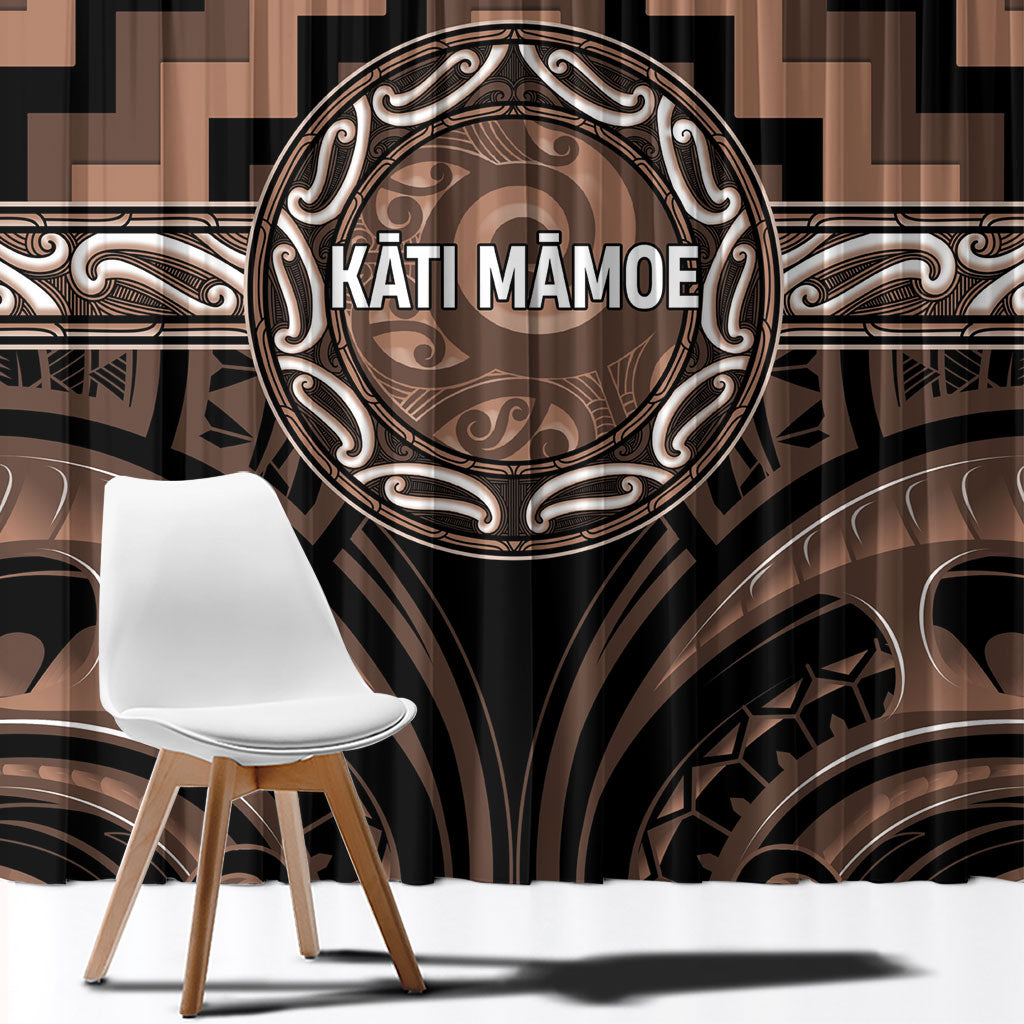 Aotearoa Kati Mamoe Window Curtain Maori Iwi Poutama Puhoro Tattoo