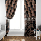 Aotearoa Kati Mamoe Window Curtain Maori Iwi Poutama Puhoro Tattoo