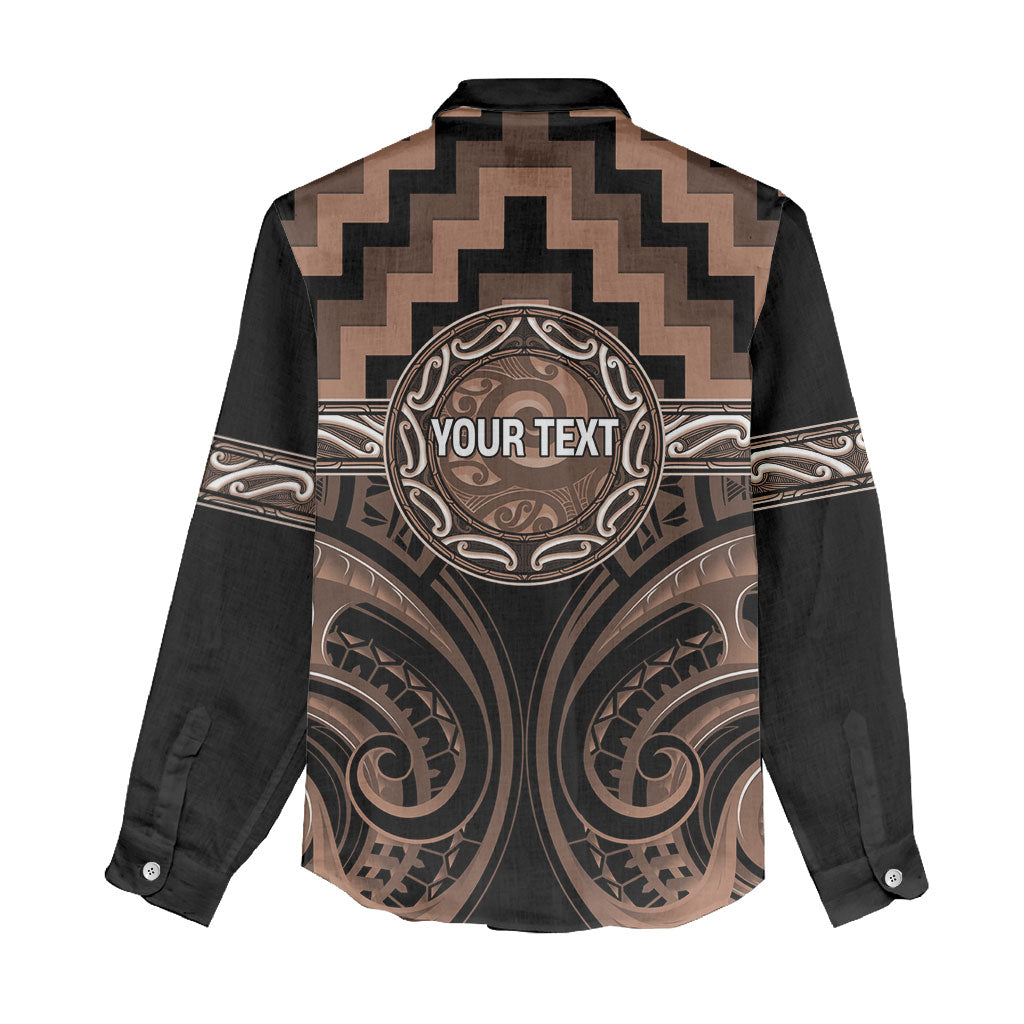 Aotearoa Kati Mamoe Personalised Women Casual Shirt Maori Iwi Poutama Puhoro Tattoo