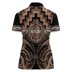 Aotearoa Kati Mamoe Personalised Women Polo Shirt Maori Iwi Poutama Puhoro Tattoo