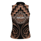 Aotearoa Kati Mamoe Personalised Women Sleeveless Polo Shirt Maori Iwi Poutama Puhoro Tattoo
