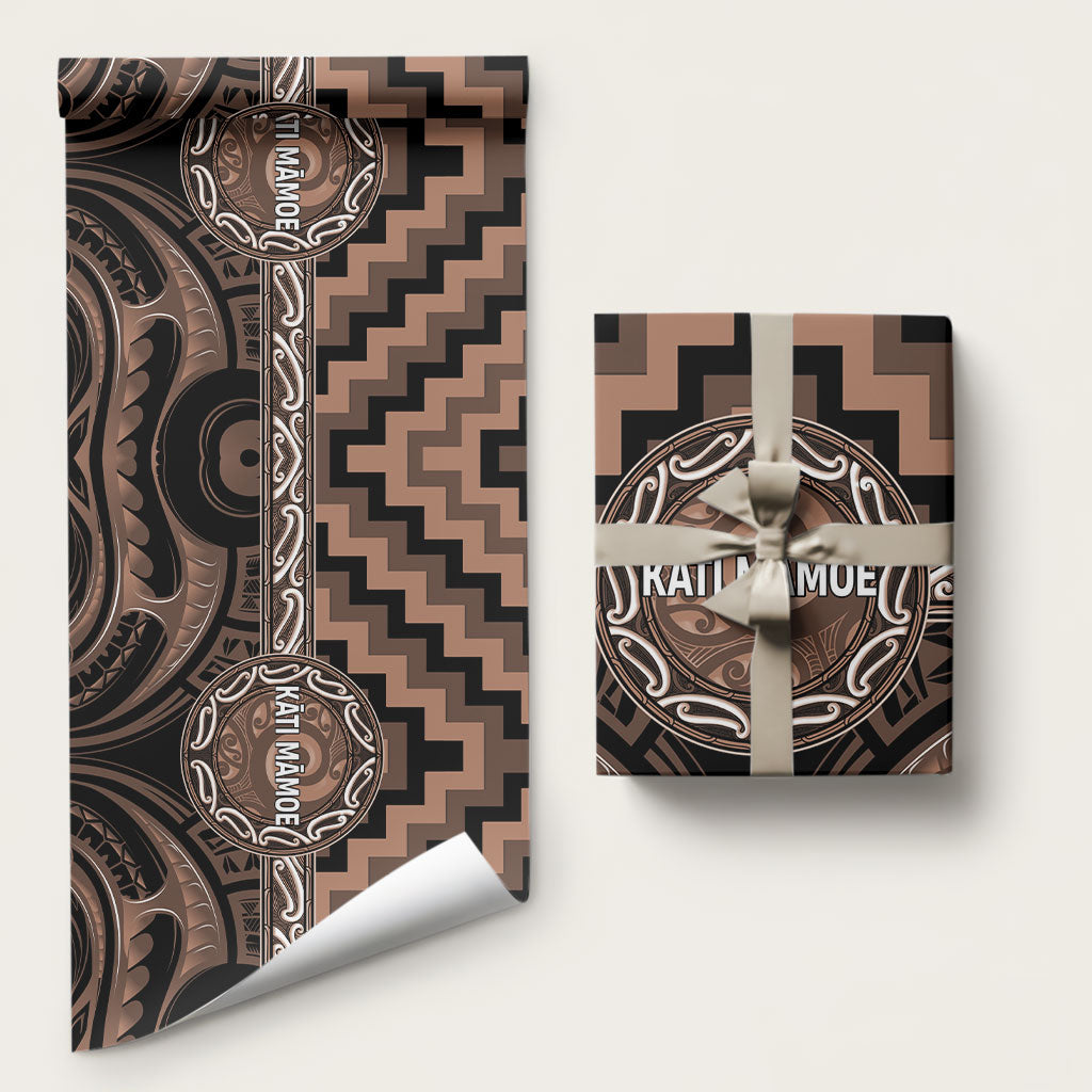 Aotearoa Kati Mamoe Wrapping Paper Maori Iwi Poutama Puhoro Tattoo